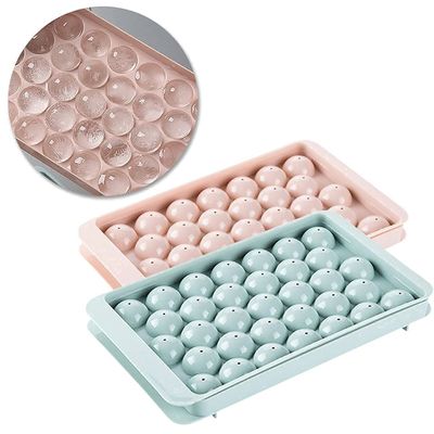 Mini Round Ice Cube Tray with Lid 33 Cavity