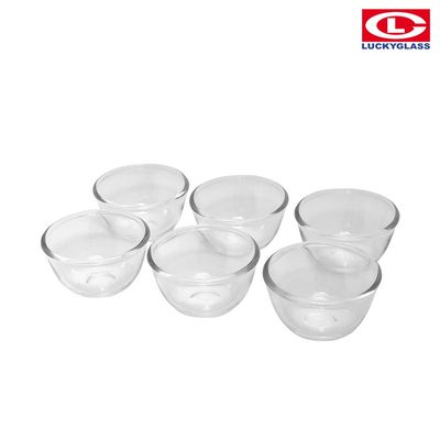 Luckyglass 180 ml Glass Dal/ Veg Bowl