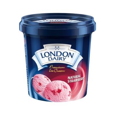 Natural Strawberry Ice Cream Cup