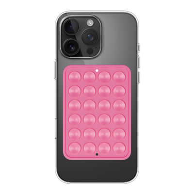 Silicone Suction Phone Case | Hands-Free Holder | Mirror & Shower | Light Pink