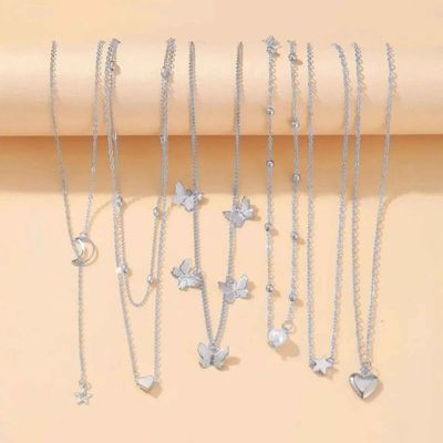 6 Pcs Combo Latest Stylish Western Necklace Set for Women and Girls | 15857np