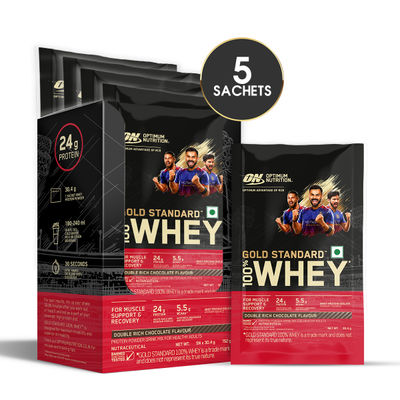 Gold Standard Complete Whey Protein Powder Double Rich Chocolate (5 X 30.4g)