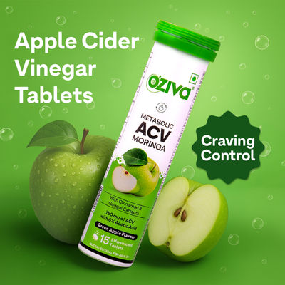 Apple Cider Vinegar with Moringa Tablets for Weight Management & Craving Control|Green apple