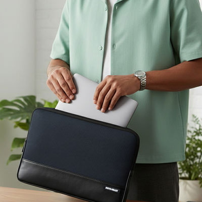 Laptop Sleeve | 11-14 inch | PU, Water-Resistant, Slim Case with Zipper | Black