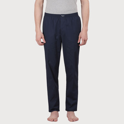 Mens Navy Cotton Solid Sleep wear - Pack of 1 (S) Comfort Fit, Soft Fabric, Breathable