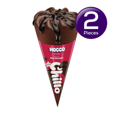 Hocco Chillo - Dark Chocolate Ice Cream Cone Combo