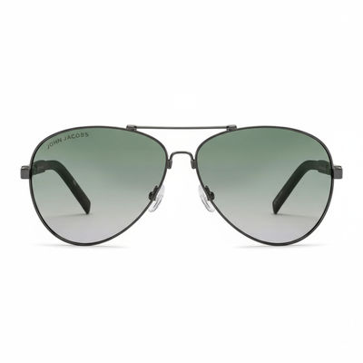 Unisex Metal Sunglasses | Gunmetal Green - Extra Wide