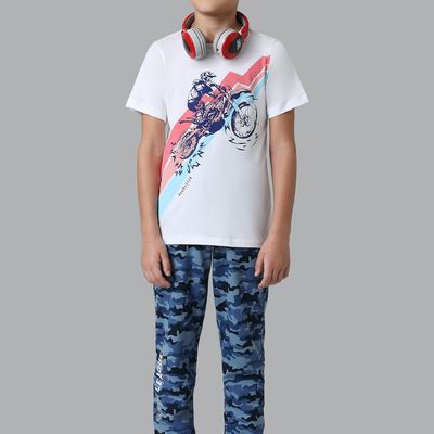 Van Heusen Boys Smart Tech Easy Stain Release T-Shirt | White | 9 to 10 years