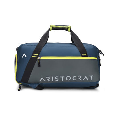 Unisex Solid Polyester 23 L Duffle Bag | Blue