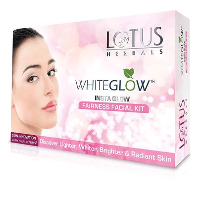 Whiteglow Insta Glow 1 Facial Kit For Radiant Glowing Skin Natural Ingredients