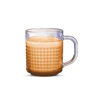 Yera Cosmos 120 ml Moulded Checks Design Tea/Coffee/Green Tea Cup Set 6 pcs