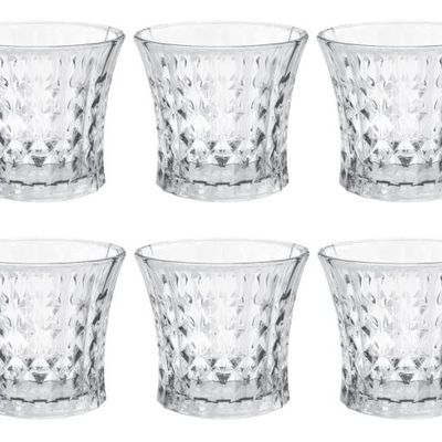 Treo By Milton Bell Quartz 265 Whiskey Glass Tumbler, Set Of 6, 265 Ml Each, Transparent