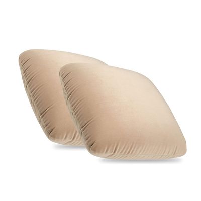 Godryft Orthopedic Memory Foam Car Seat Cushion For Back Support | Set Of 2, Beige