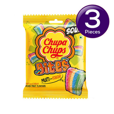 Sour Bites Mixed Fruit Flavour Soft And Chewy Toffee Combo