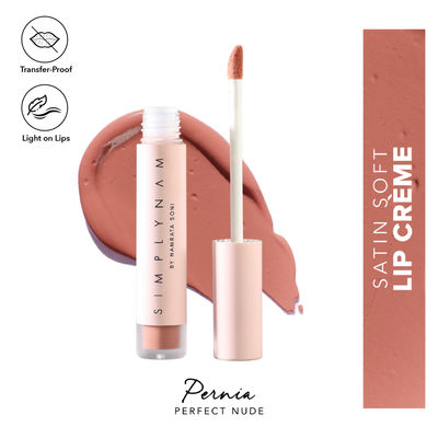 Simply Nam Satin Soft Lip Creme - Pernia Perfect Nude,16 Hr Stay, Boosted With Skin- Ingredients