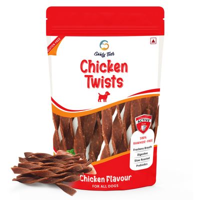 Chicken Twist Dog Treats | Prebiotic Slow Roasted Dog and Puppy Treat