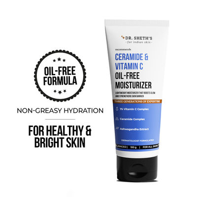 Ceramide & Vitamin C Oil - Free Moisturizer to Hydrate, Brighten Skin