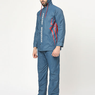 Citizen Men Reversible Raincoat With Pant Marvel Series Spiderman | CRO3 |Blue | L
