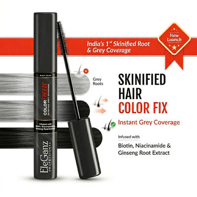 Hair Colorfix Gel - Root Touch Up, Bald Spot Fix, Niacinamide,Argan Oil - Black