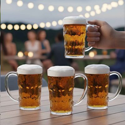 Minimal Frosted Beer Mug | Set Of 4 | 350 ml | The Artment