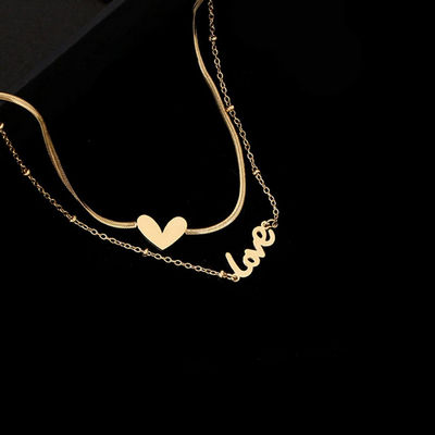 Women's Love Heart Anklet Gold Onesize