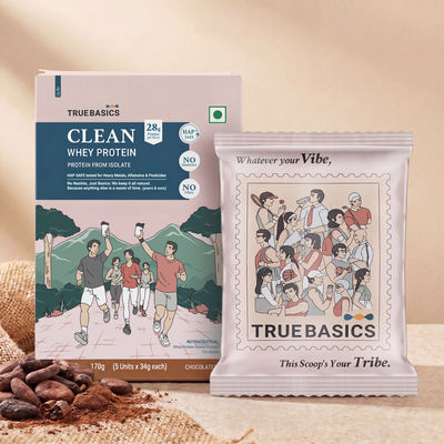 TrueBasics Clean Whey Pure Protein Isolate Powder (Chocolate)