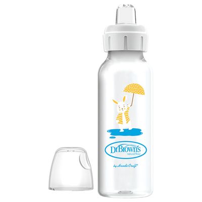 Dr Brown's Narrow Sippy Spout Bottle Bunny Feeding For Kids | Multicolour | 6 months - 2 years