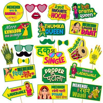 Mehndi Photobooth | Set Of 23 | Party Propz