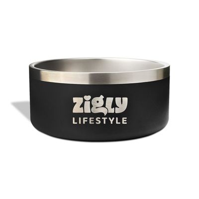 Double Walled Dog Bowl Small - Black