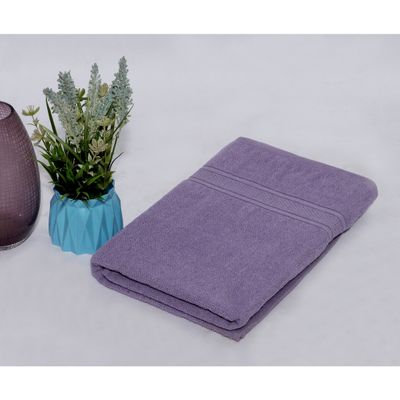 Cotton Rich Bath Towel | 400 GSM | Ultra | Absorbent | Quick Dry I 68x138 cm Purple