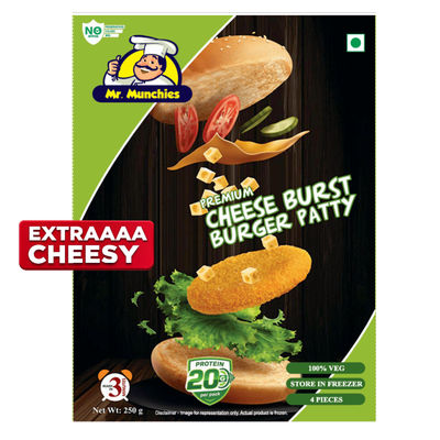 Premium Cheese Burst Burger Patty