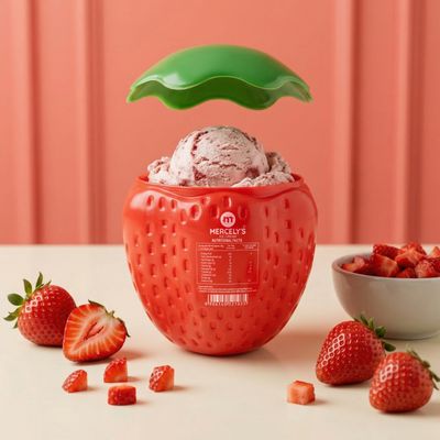 Mercelys Strawberry in Strawberry Ice Cream Cup