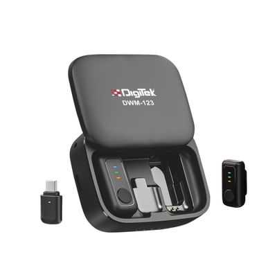 DWM-123 2 in 1 Wireless Microphone | 60m Range | USB C | For iPhone 15+ & Android | Type-C Connector Type