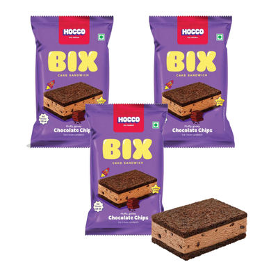 Hocco Bix Cake Chocolate Chips Ice Cream Sandwich Combo