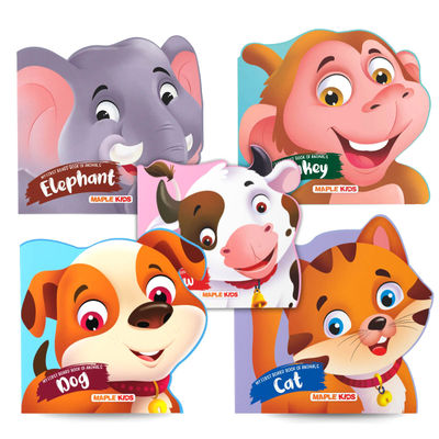 My First Board Book Animals Monkey | Cow | Dog | Elephant | Cat | Die Cut Board Book