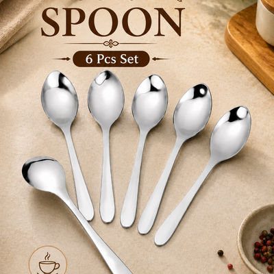 Everest Stainless Steel Tea Small Spoon Set of 6 Pcs