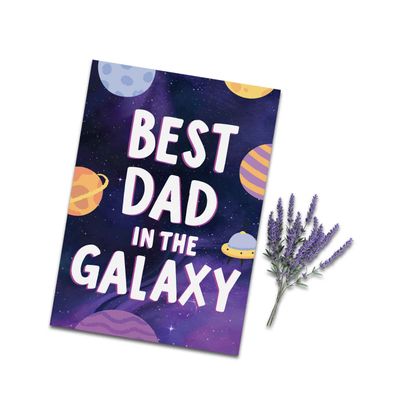 Best Dad In The Galaxy Card | Mad Over Prints
