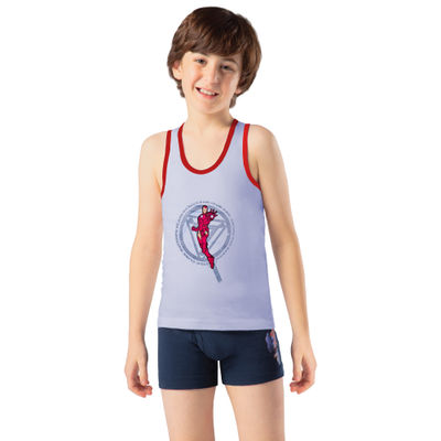 Sporto by Macho Kid's Marvel Printed Cotton Round Neck Sleeveless Vest Baniyan | Assorted - 50 cm