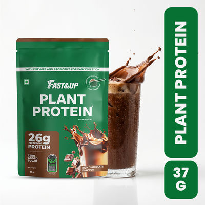 Fast&Up Plant Protein Rich Chocolate Single Serving Sachet | 26g Protein