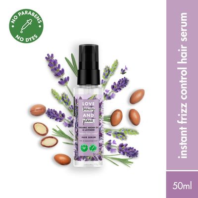 Love Beauty and Planet Argan Oil & Lavender Hair Serum For Frizz Free Hair