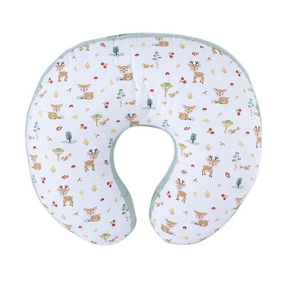 Cotton Breastfeeding Pillow | Removable Cover | Newborn Babies 0-12 Months | Woodland