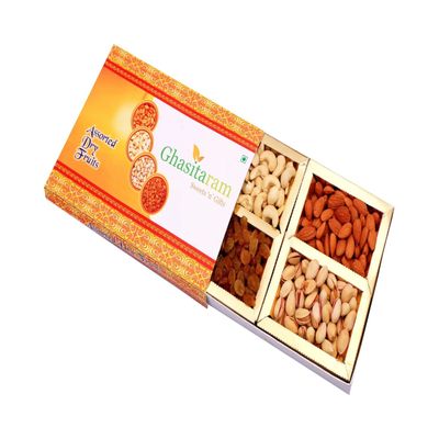Ghasitaram Gifts Orange Dryfruit Box