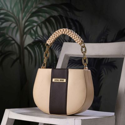 Women's Knitted Handle Sling Bag | LB1966 | Brown