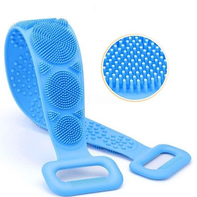 Premium Back Scrubber Belt Cleaning Exfoliating Bath Brush With Handle