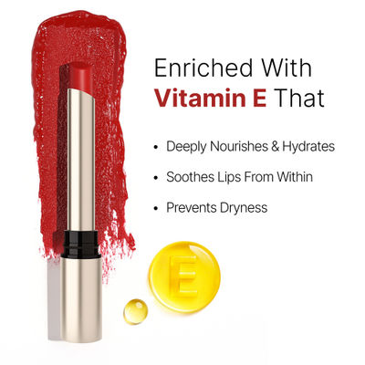 Select High On Shine Creamy Lipstick | With Mirror-Shine Finish | 01 Rich Rose