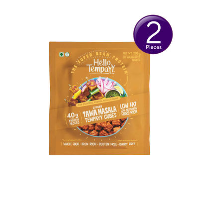 36g Protein Tempeh Cubes | Tawa Masala - Low Fat & High Fibre Combo
