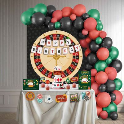 Casino Theme Birthday Decoration Kit -Pack Of 100