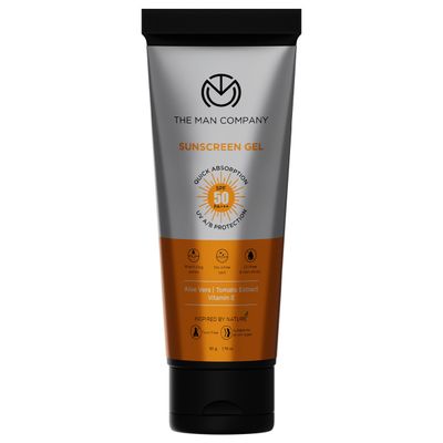 Oil-Free Sunscreen Gel SPF50 PA+++ For Men | for Oily, Combination & Normal Skin | UV A/B Protection | No White Cast | Non-Greasy & Lightweight