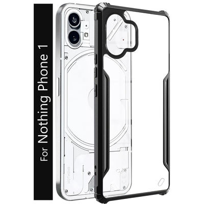Nothing Phone | 1 Back Cover - Black Bordered Transparent Case