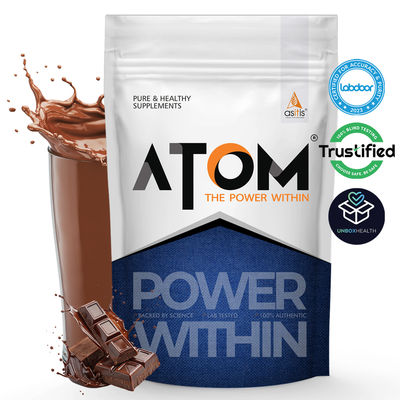 AS-IT-IS ATOM PWR Whey XL with Fermented Yeast Protein and DigeZyme | Double Rich Chocolate